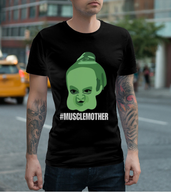 MUSCLEMOTHER Green Head Character T-Shirt