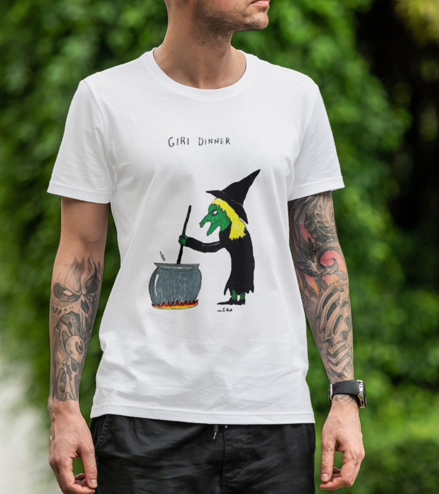 Matt Gray Girl Dinner Witch Cauldron Brewing T-Shirt