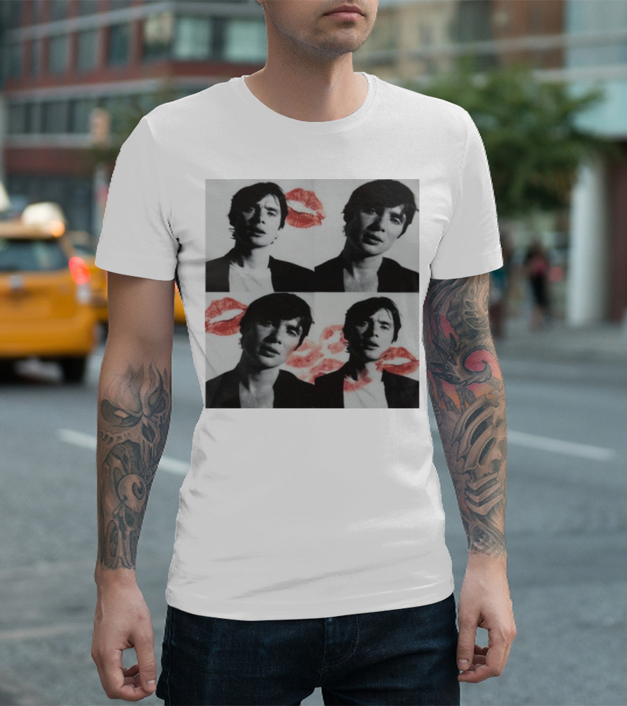 Mustardyardpress Cillian Photobooth Kiss Prints T-Shirt
