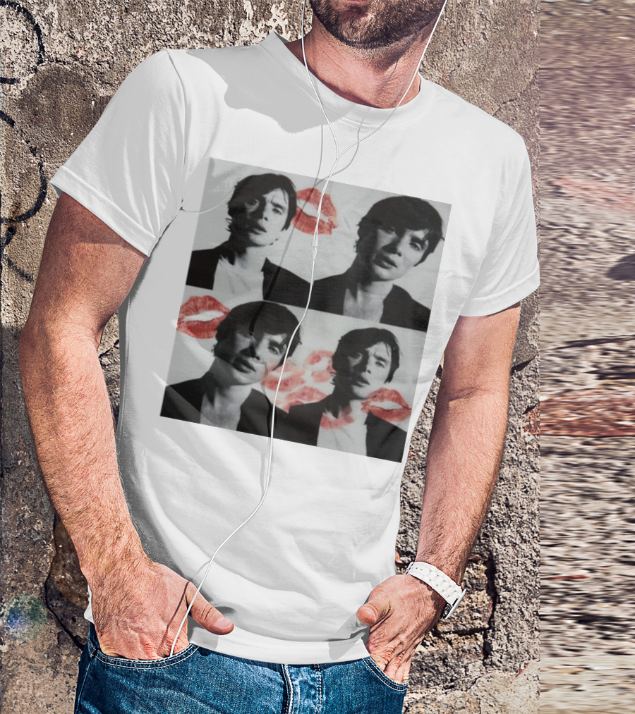 Mustardyardpress Cillian Photobooth Kiss Prints T-Shirt