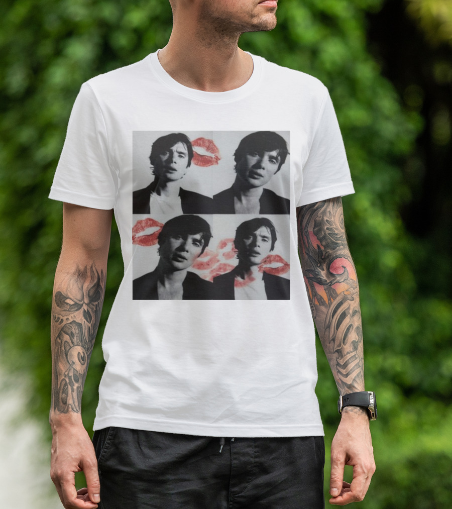 Mustardyardpress Cillian Photobooth Kiss Prints T-Shirt