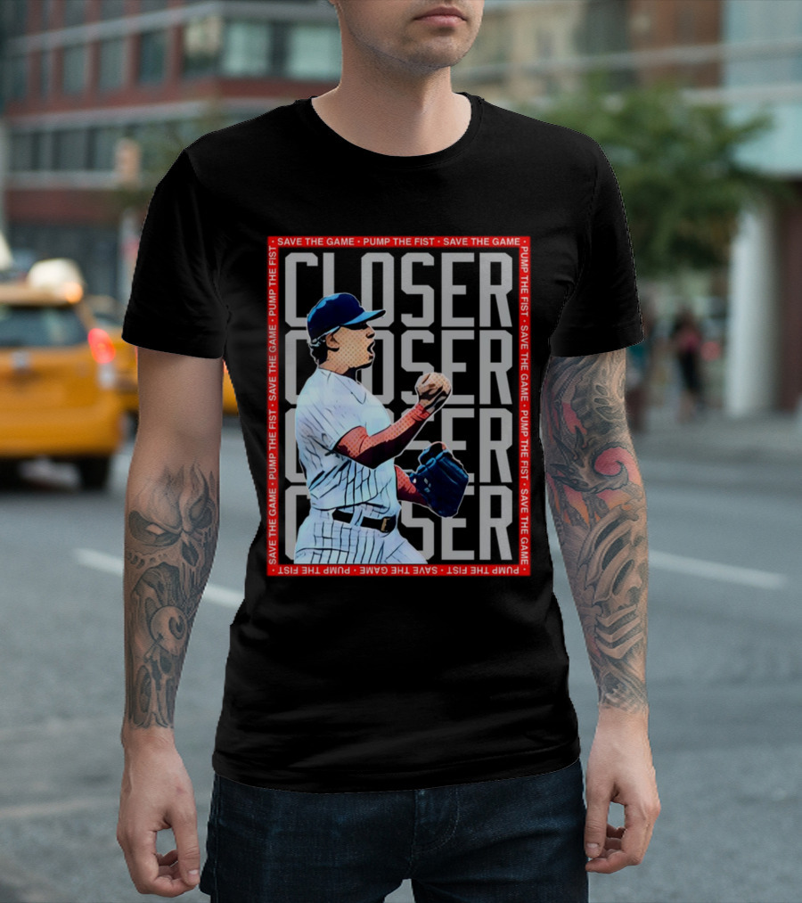 Adbert Alzolay CLOSER Save The Game Pump The Fist Baseball Pitcher T-Shirt