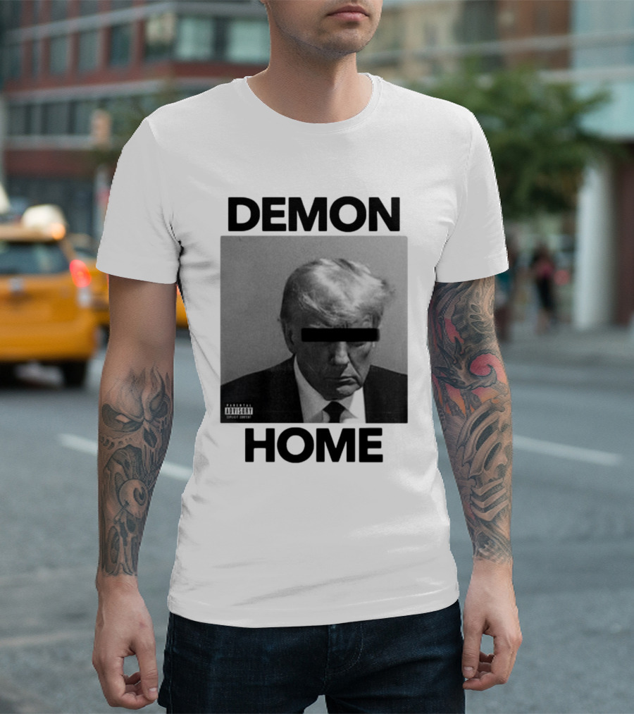 Demon Home Parody Donald Trump Censored Album Cover T-Shirt