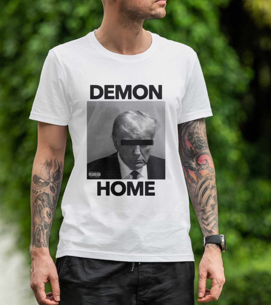 Demon Home Parody Donald Trump Censored Album Cover T-Shirt