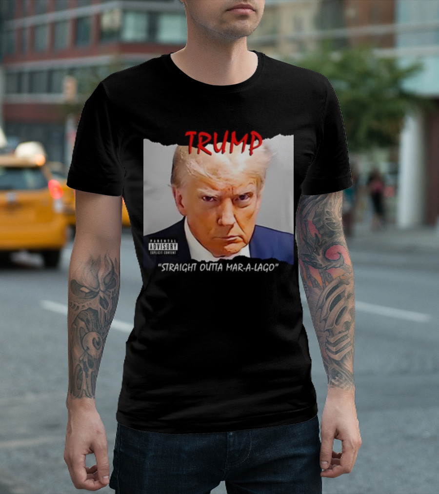Trump Parody Straight Outta Mar-A-Lago Album Cover T-Shirt