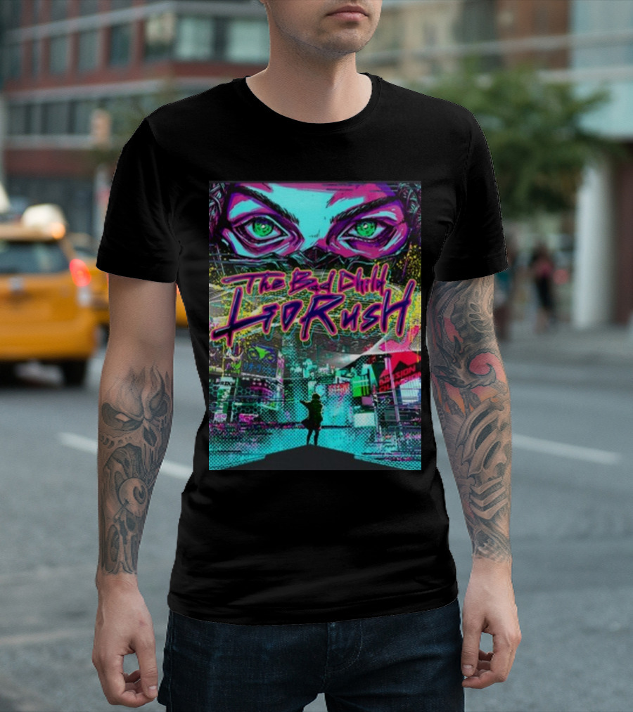 The Bad Child Lio Rush Cyber Punk Tokyo Neon Streetscape T-Shirt