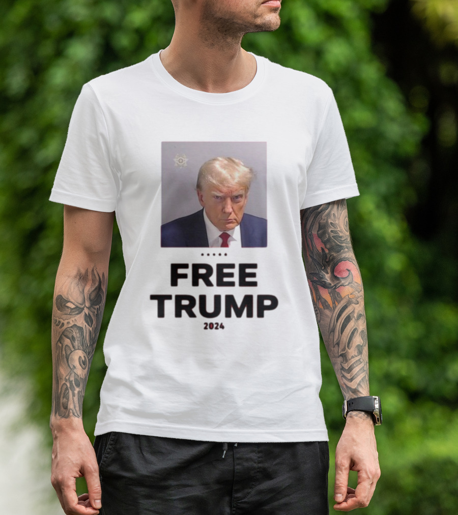 Free Trump 2024 Darren Grimes Trump Shot T-Shirt