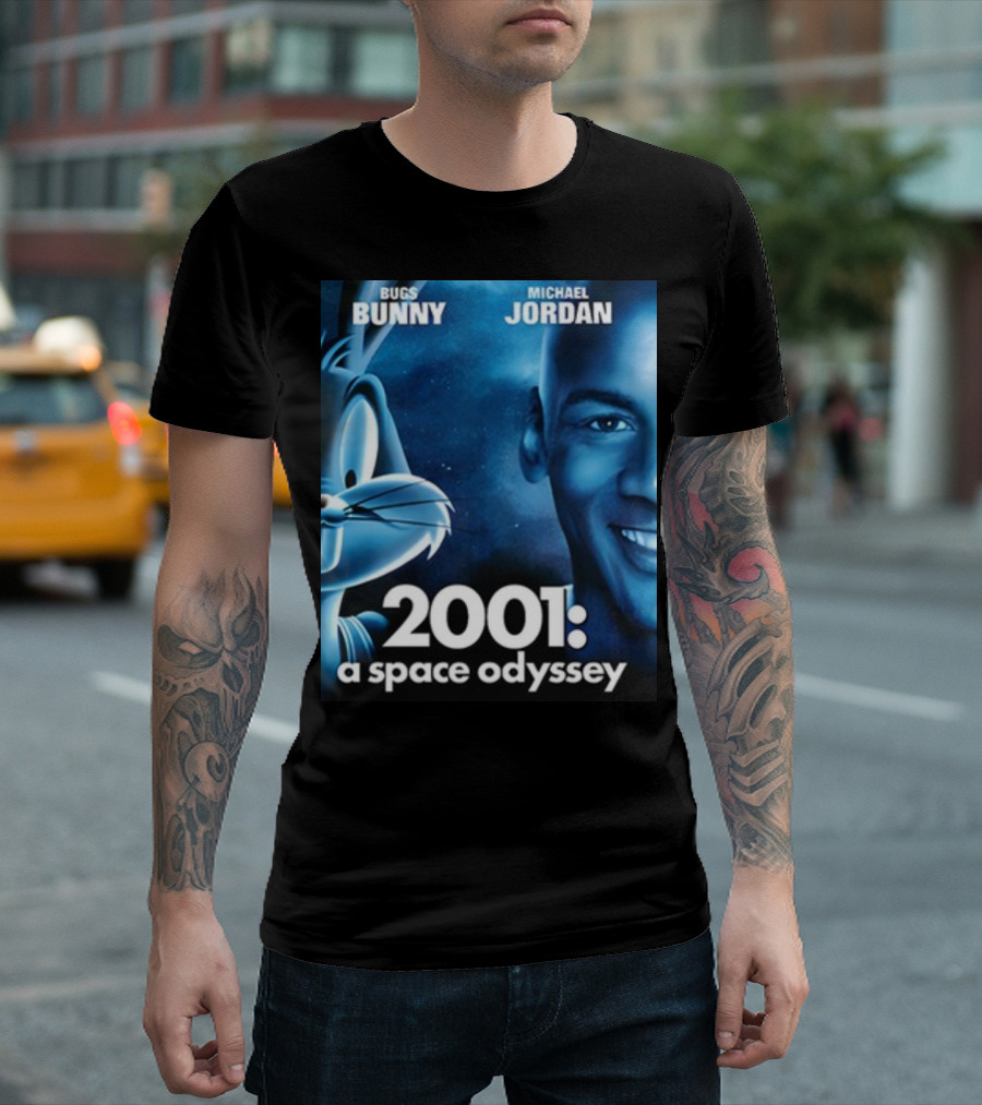 Bugs Bunny Michael Jordan 2001 A Space Odyssey T-Shirt