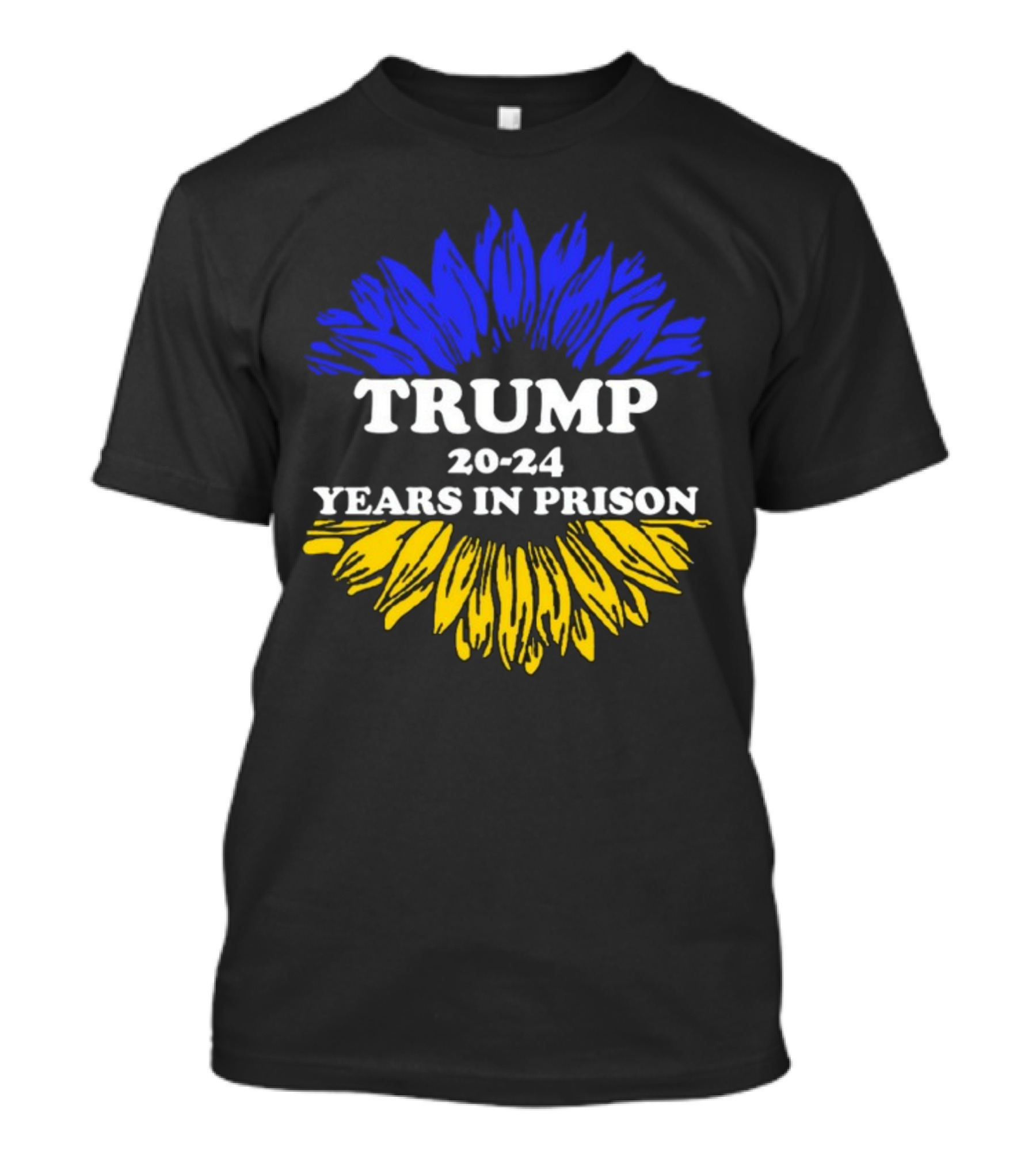 Trump 20 24 Years In Prison Blue Yellow Flower T-Shirt