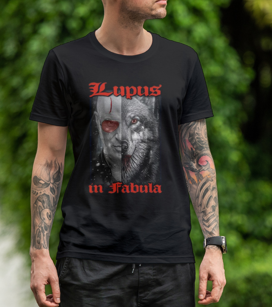 Lupus In Fabula Wolf Hybrid Half Face T-Shirt