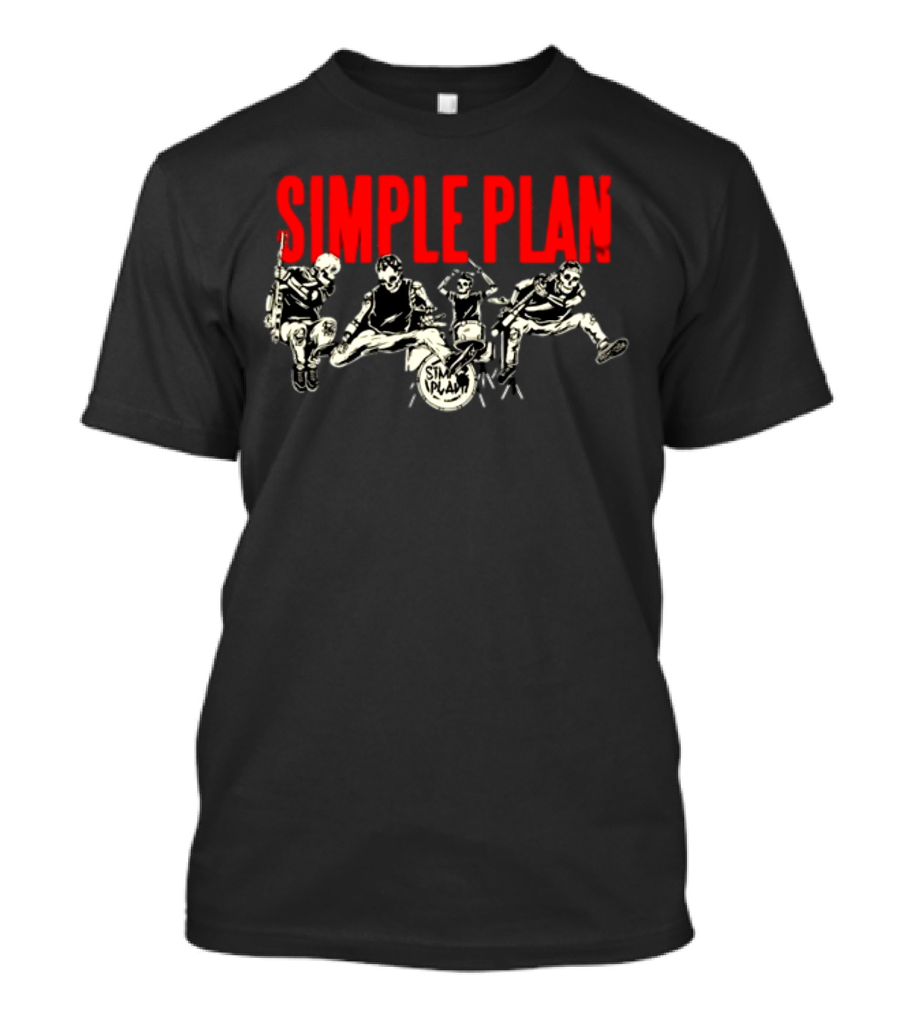 Simple Plan Band Skeletons Performance T-Shirt