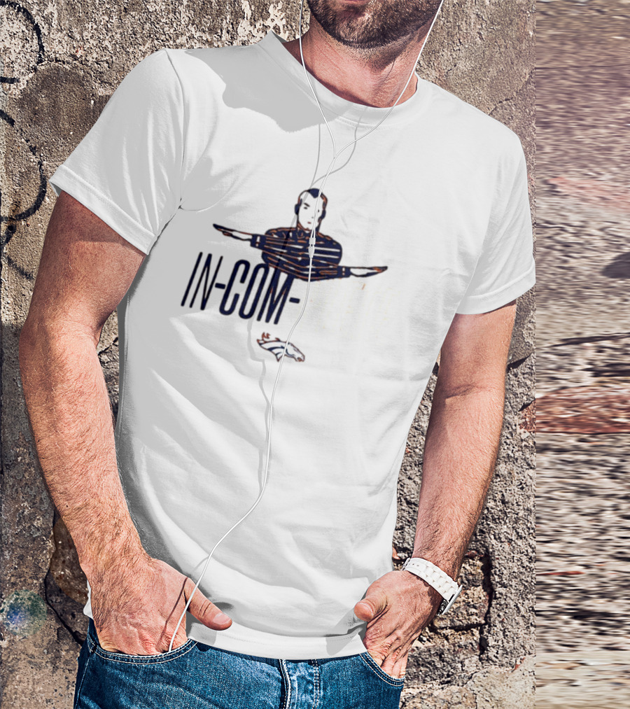 Broncos In-Com-Plete Football Catch Phrase With Team Logo And Referee Signal T-Shirt