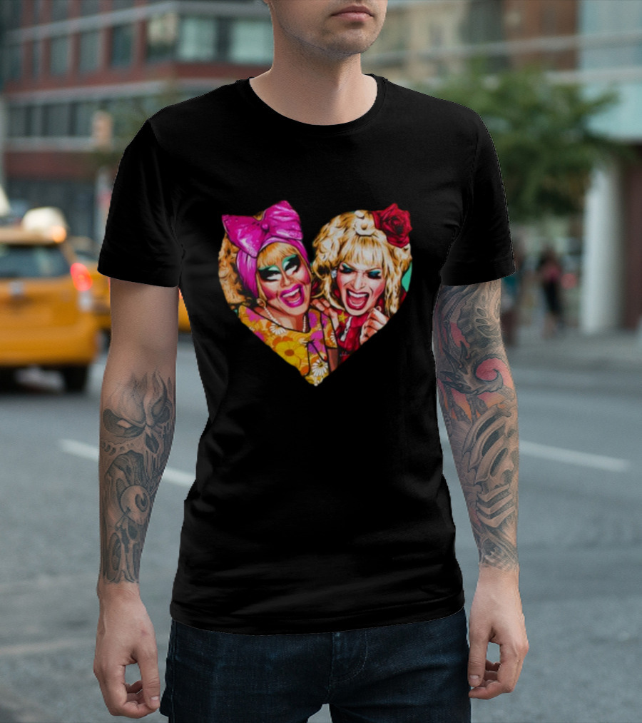 Funny Nordacious Trixie And Katya Heart Shape T-Shirt