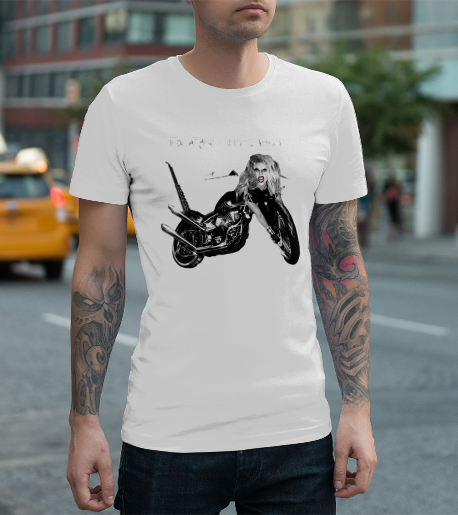 Born This Way Album Motorcycle Lady Gaga T-Shirt