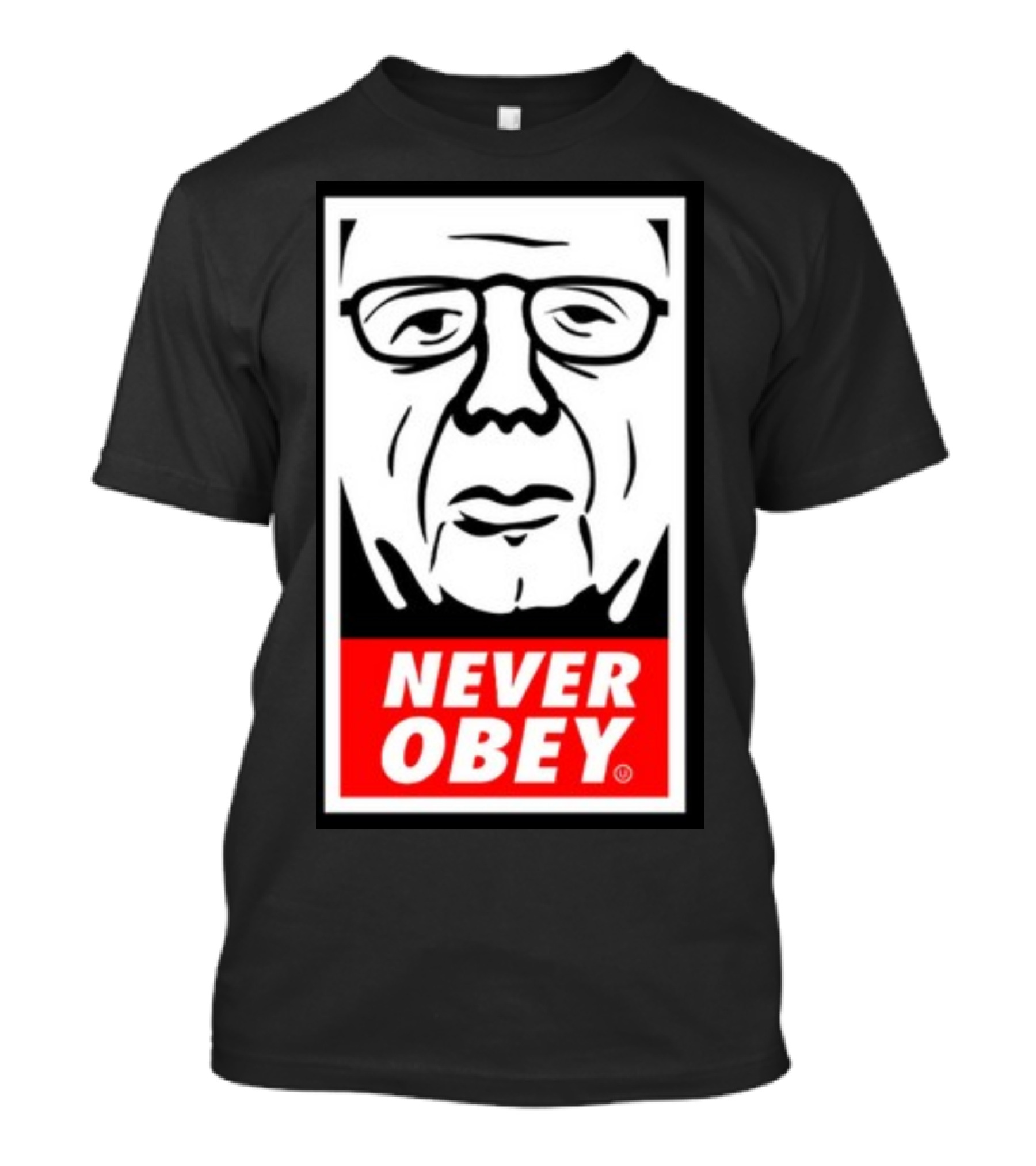 Forbiddenapparel Never Obey Large Print T-Shirt