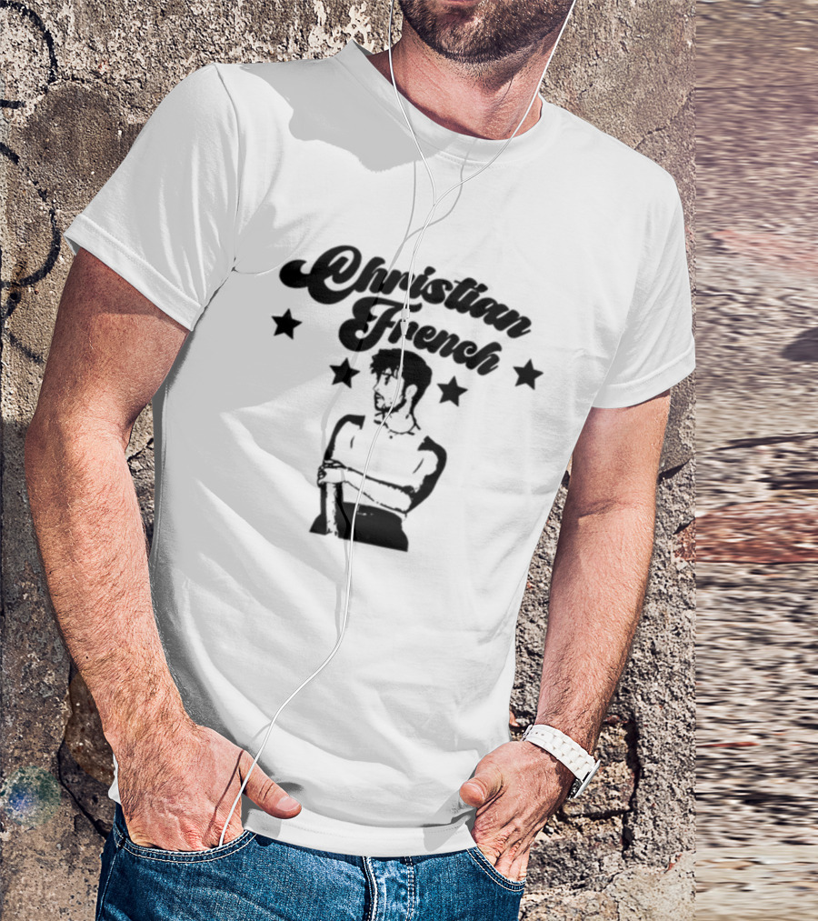 Christian French Music Fan Art Black Stars T-Shirt