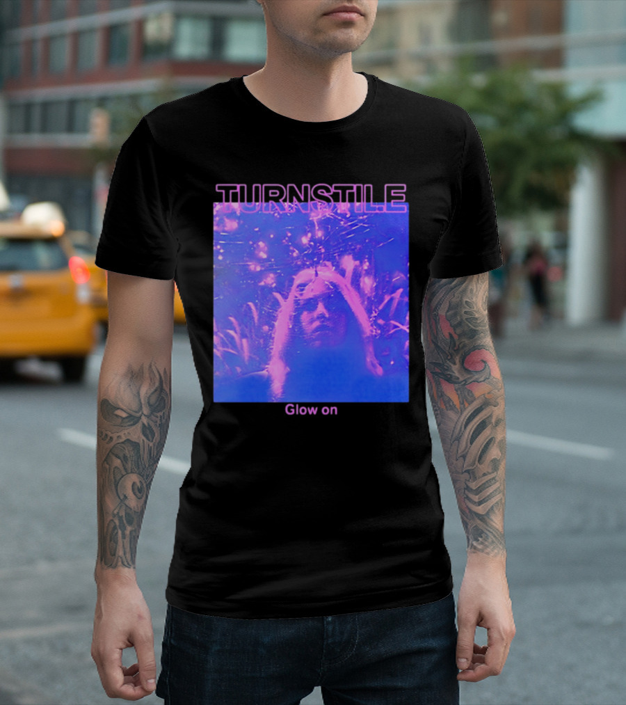 Turnstile Glow On Psychedelic Purple T-Shirt