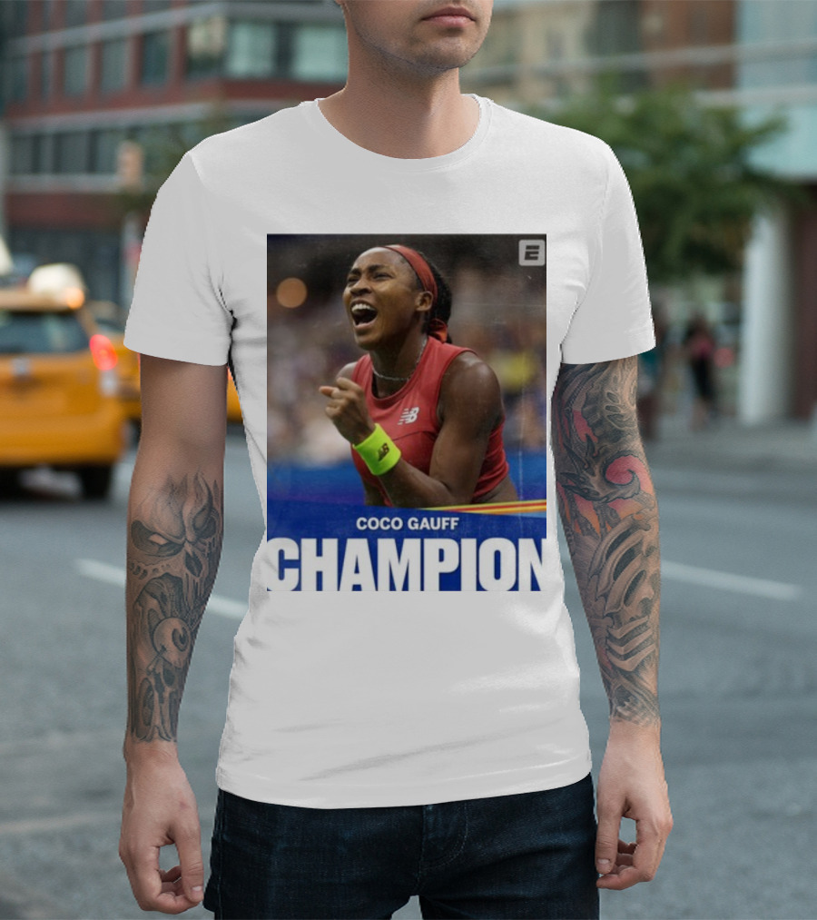 Coco Gauff Champion ESPN Tennis New Balance T-Shirt