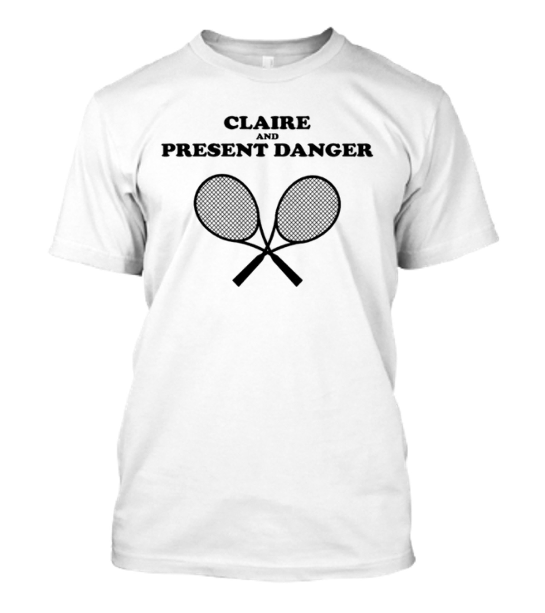 Modern Family Claire And Present Danger Tennis Rackets T-Shirt
