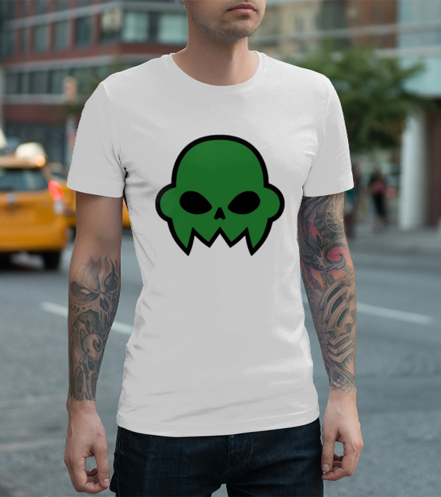 Jake's Green Skull Iconic Halloween Shadow T-Shirt