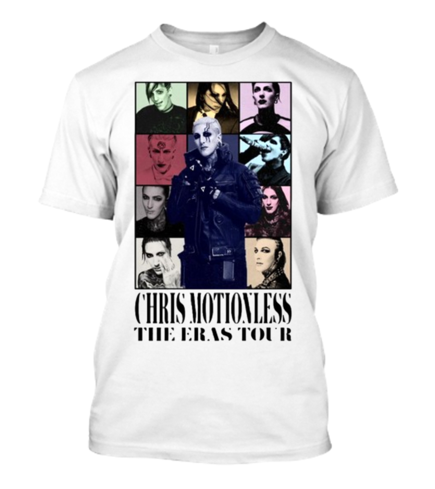 Chris Motionless The Eras Tour Colorful Portrait Collage T-Shirt