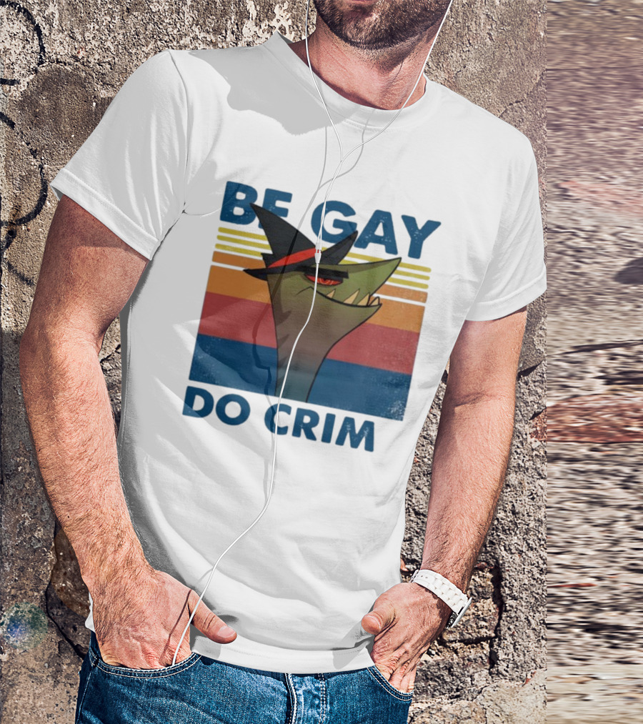 Helluva Boss Be Gay Do Crime Retro Style Snake In Hat T-Shirt