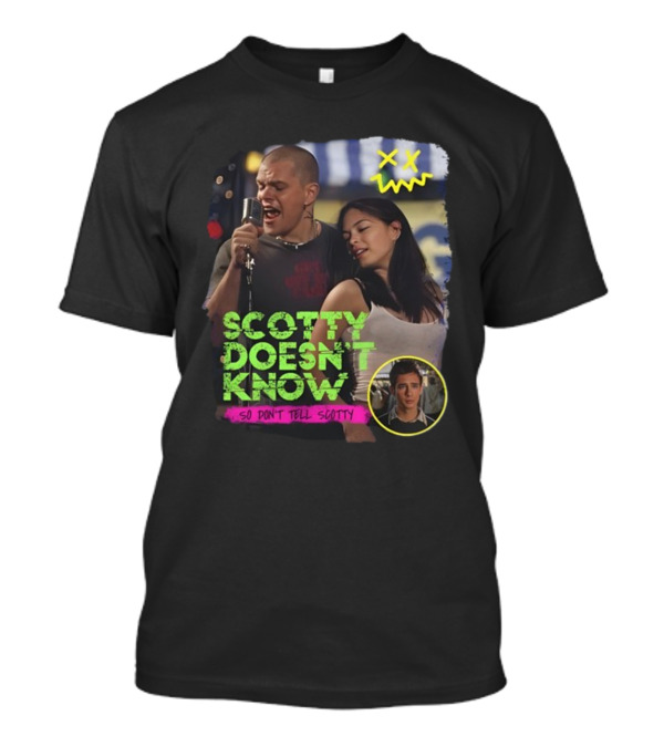 Jonas Never Scotty Doesn't Know So Don't Tell Scotty Karaoke Scene T-Shirt