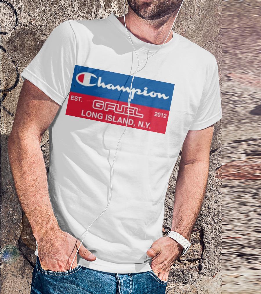 Champion Gfuel Est. 2012 Long Island N.Y T-Shirt