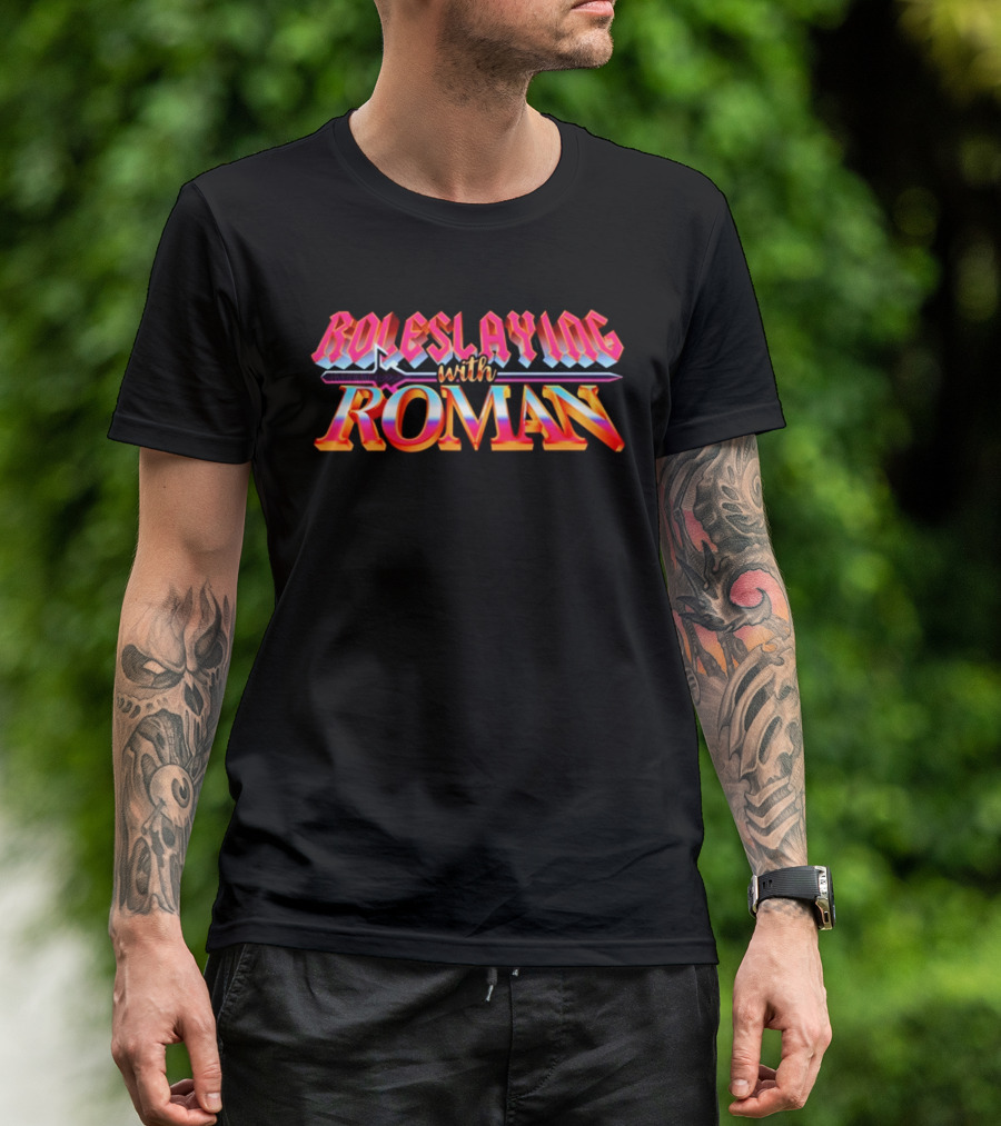Thomas Sanders Roleslaying With Roman Bold Retro T-Shirt