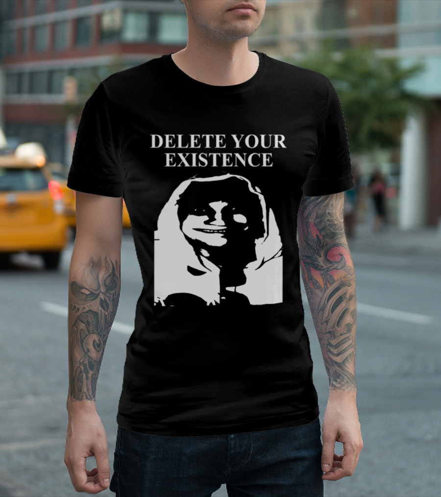 DELETE YOUR EXISTENCE Hoodie Skeleton T-Shirt