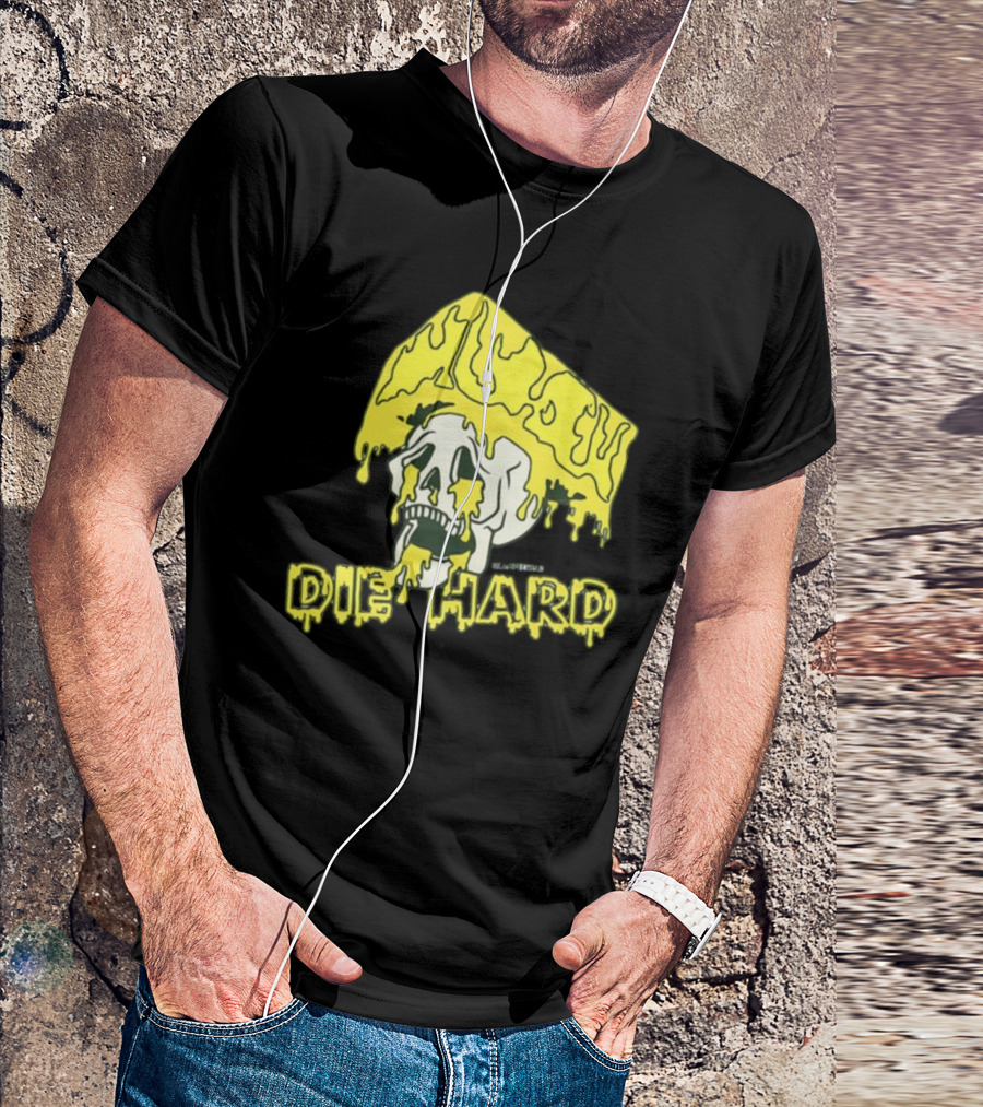 Die Hard Cheesehead Melting Skull T-Shirt