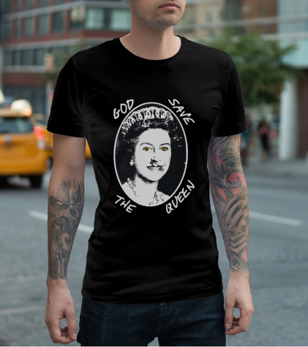 Ken Carson Wearing God Save The Queen Punk Swastika Eyes T-Shirt