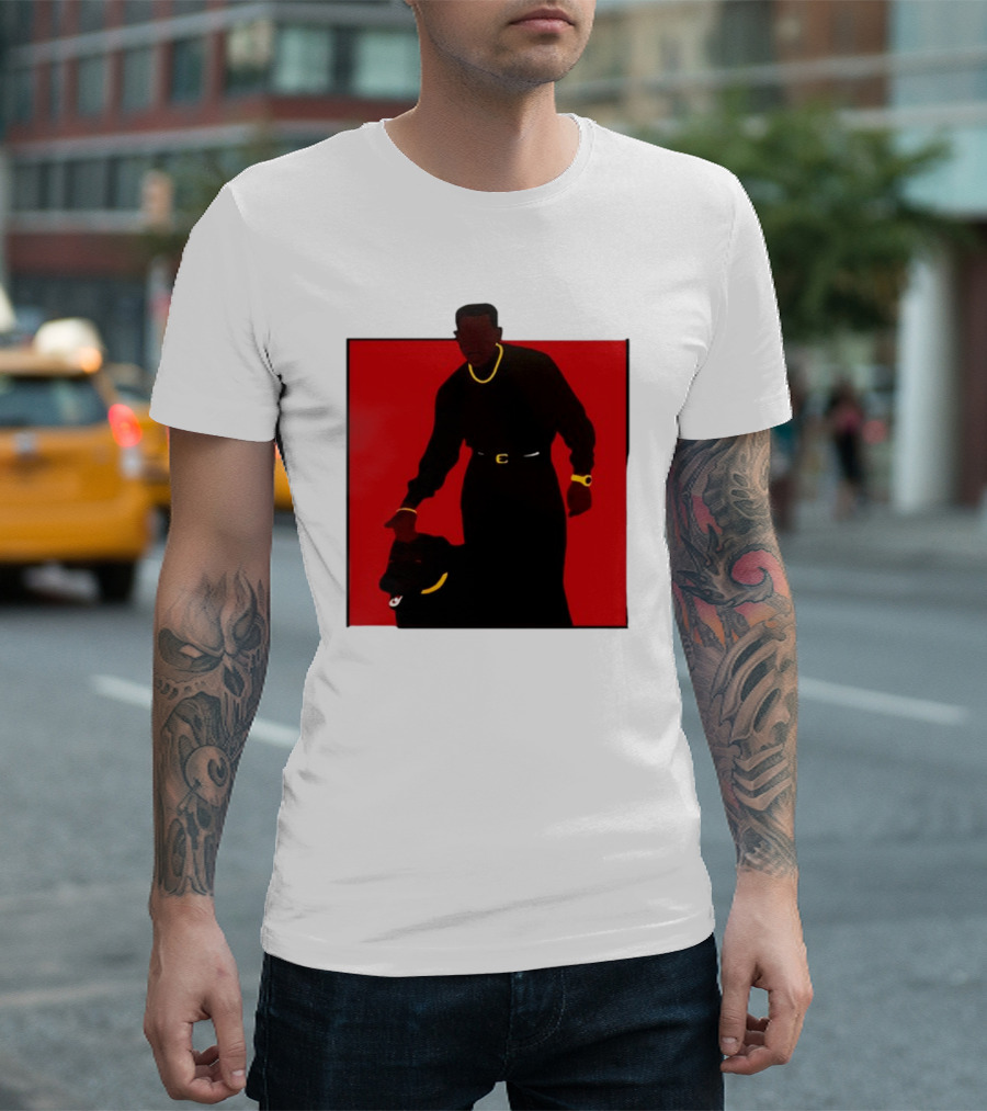 Uncle Rj Martin Famous Dog Noir Silhouette T-Shirt