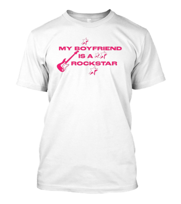 My Boyfriend Is A Rockstar Guitar Stars T-Shirt