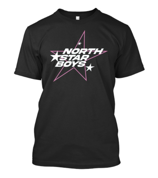 North Star Boys Pink And White Star T-Shirt