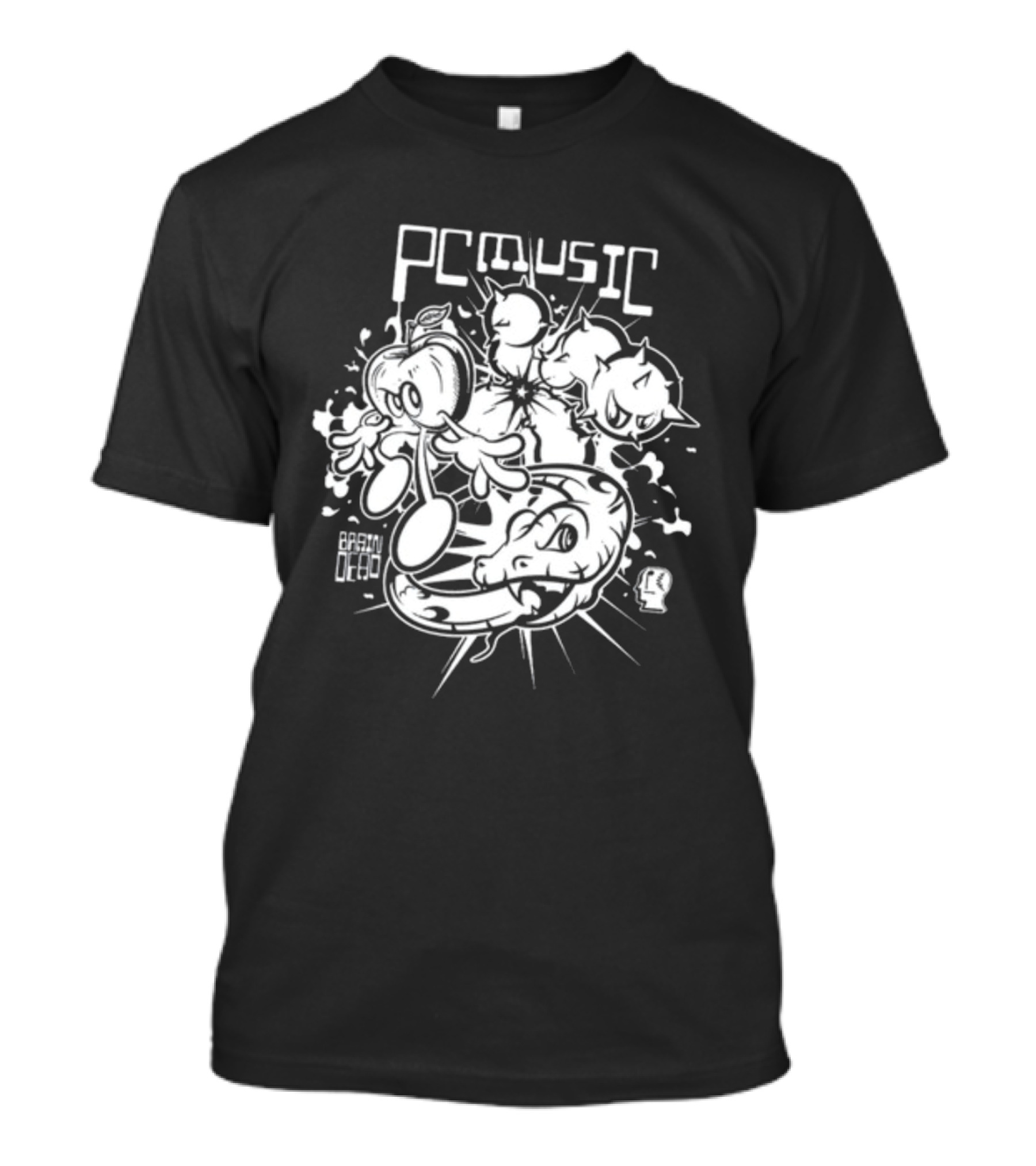 Pc Music Brain Dead Cartoon Characters Ensemble T-Shirt