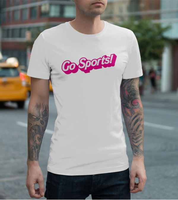 Go Sports Barbie Logo Style Text Playful Pink T-Shirt