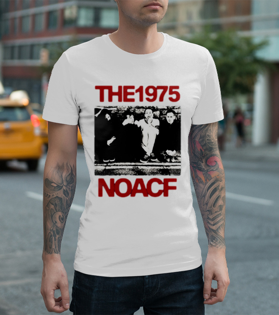 The 1975 NOACF Photo Black and White Group Image T-Shirt
