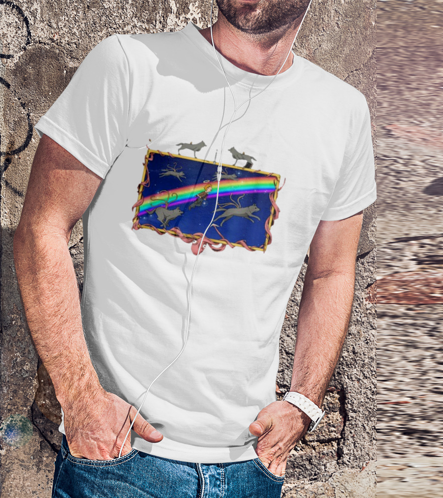 Capcom Resident Evil 4 The Masterpiece Theater I'm Tired Rainbow Flying Dogs T-Shirt