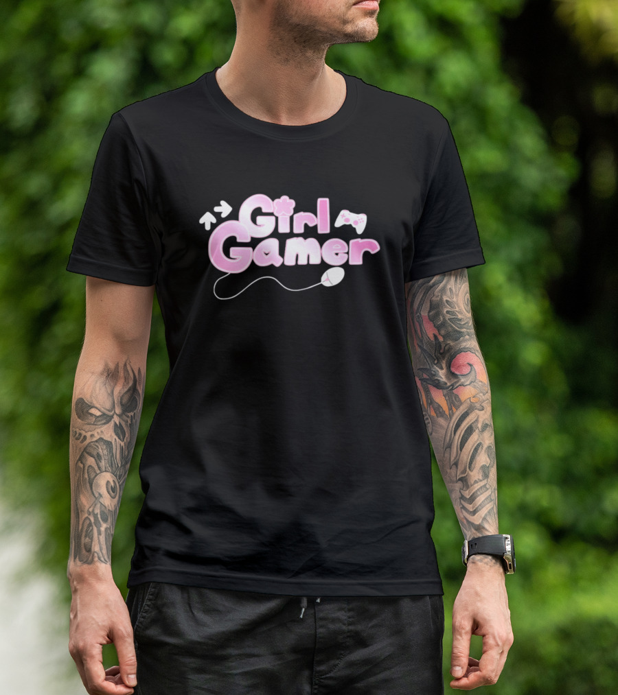 Girl Gamer Arrows Console Controller Mouse T-Shirt