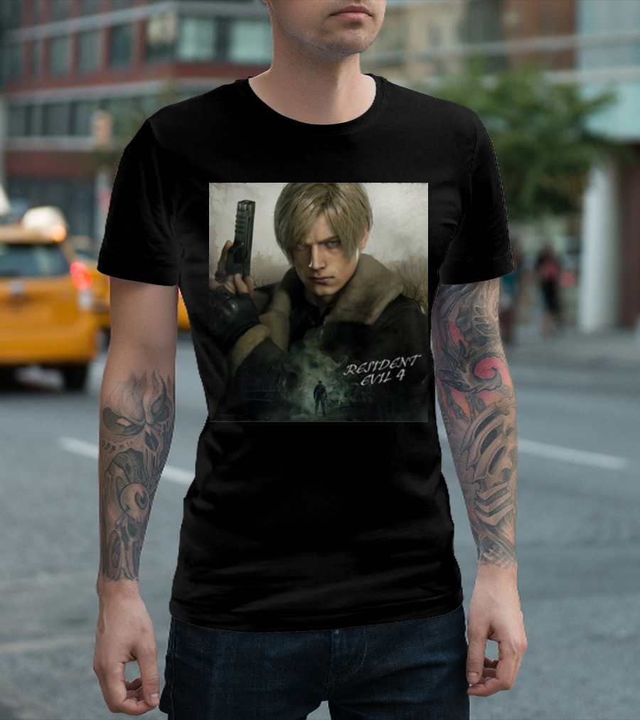 Resident Evil 4 Leon Kennedy Heroic Stance T-Shirt
