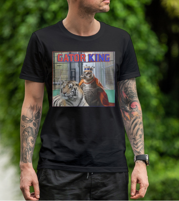 Gator King Crowned Alligator With Tiger T-Shirt