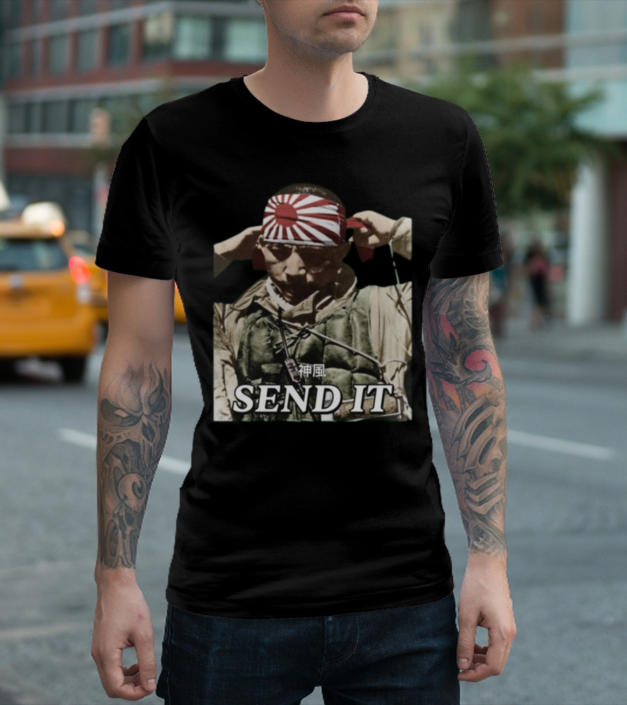 Kamikaze Pilot 神風 Send It T-Shirt