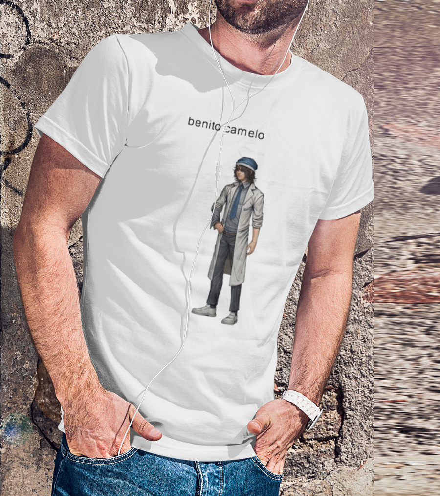 Sempre Benito Camelo Character In White Coat And Blue Hat T-Shirt