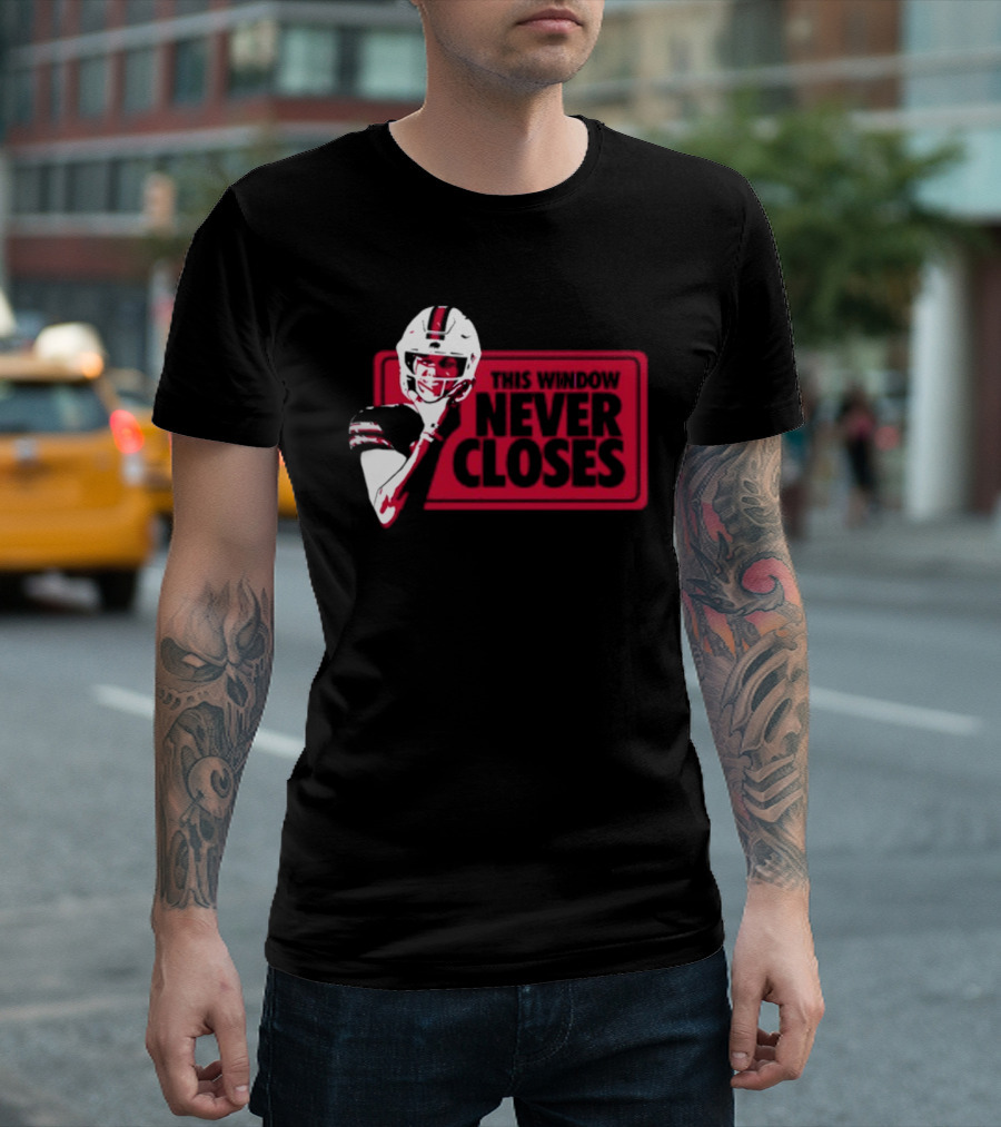 This Window Never Closes Football Player T-Shirt