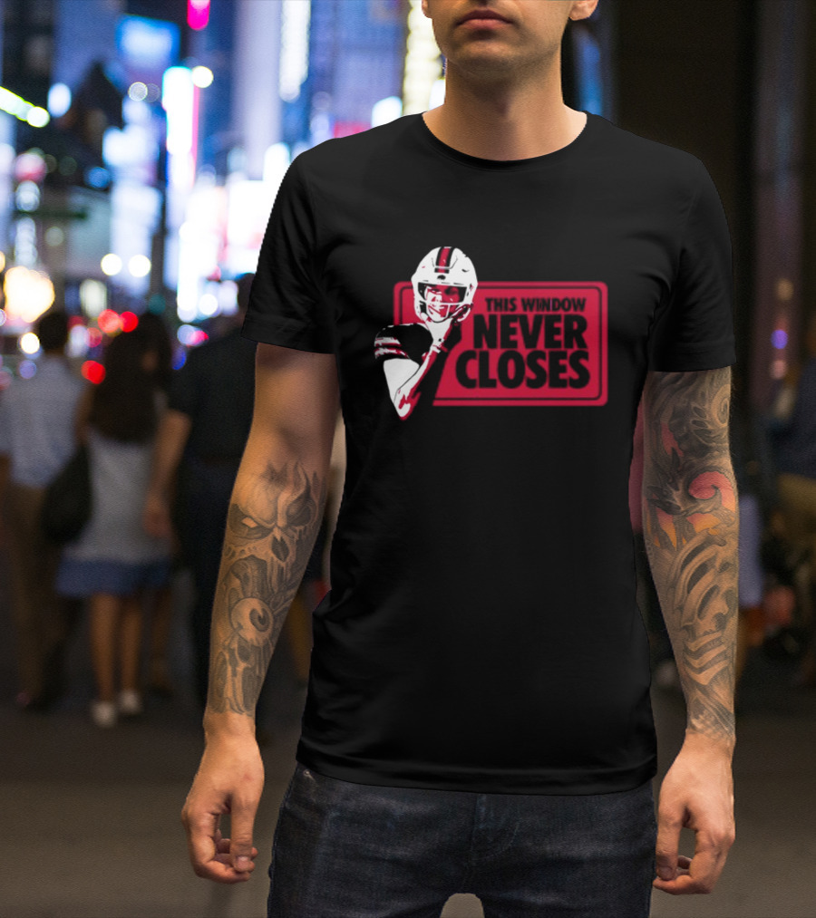 This Window Never Closes Football Player T-Shirt