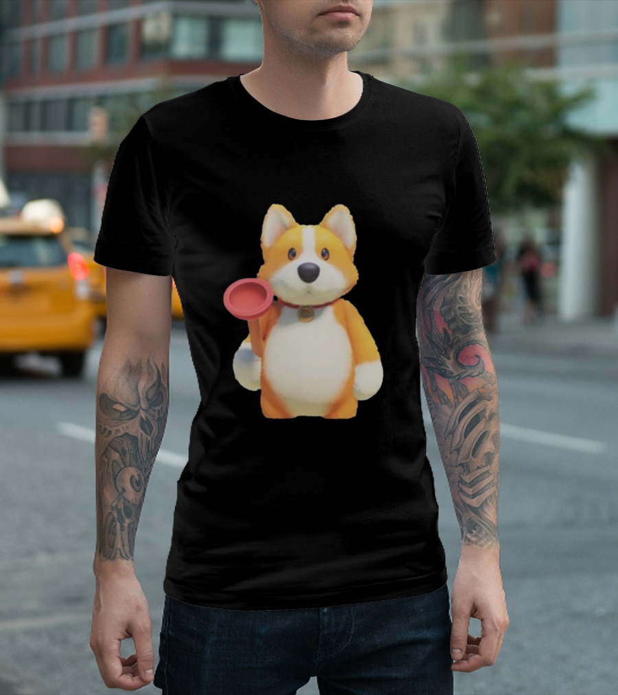Xbox Gear Party Animals Corgi Figure with Plunger Animation T-Shirt