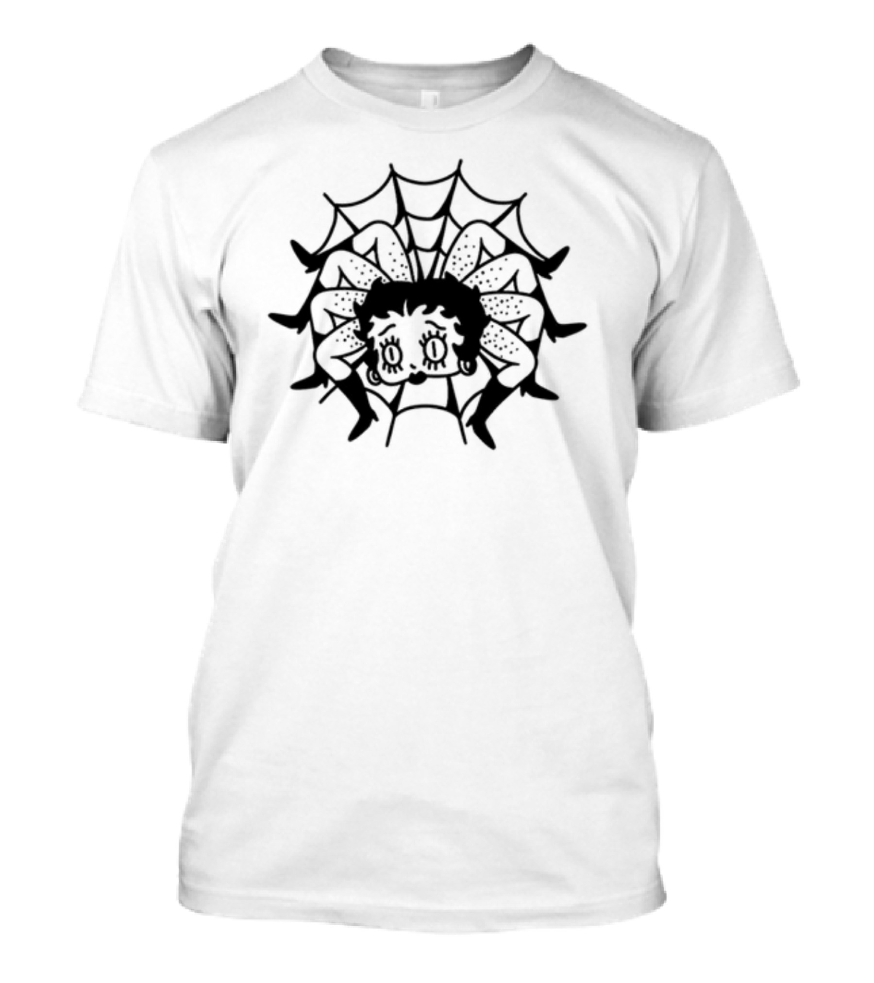 Top Dtf Spiderweb Betty Boop Spider T-Shirt
