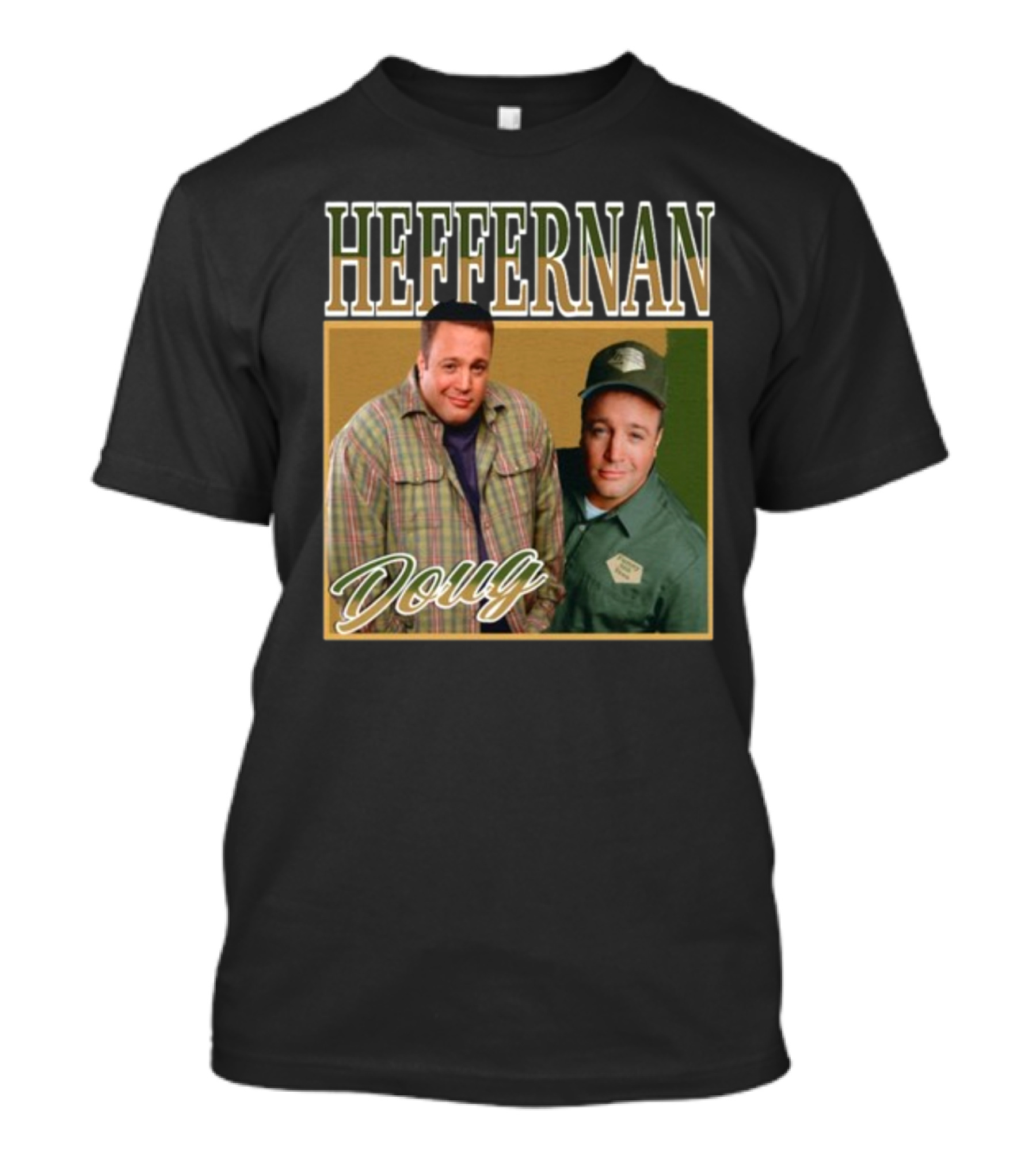 Doug Heffernan Checker Shirt And Uniform T-Shirt