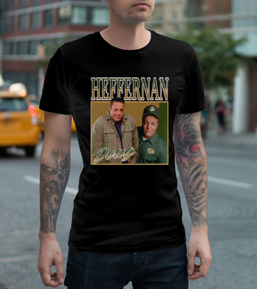 Doug Heffernan Checker Shirt And Uniform T-Shirt